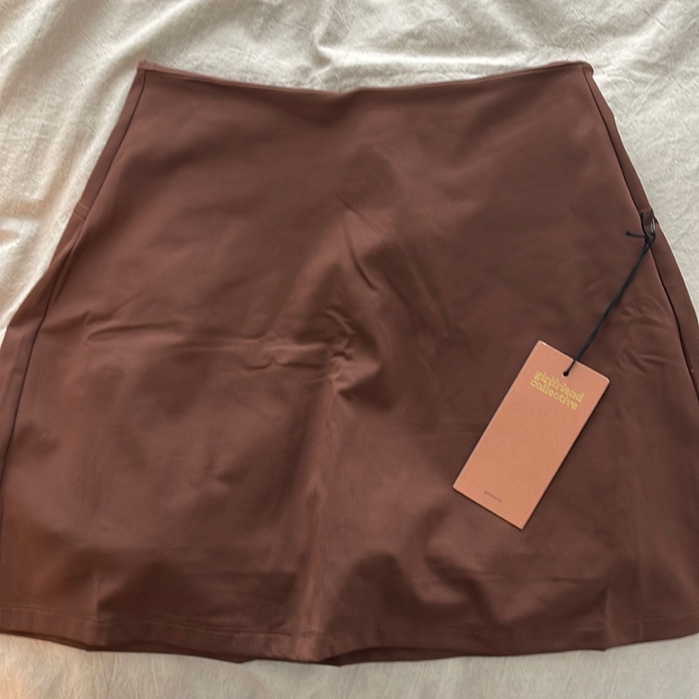 GIRLFRIEND COLLECTIVE SKORT - BROWN